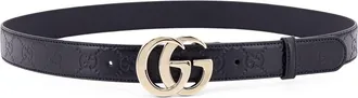 Gucci Gg Milano Leather Belt-Donna
