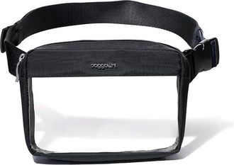 Baggallini Clear Stadium Belt Bag Handbags Black, Polyurethane