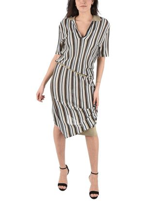 Bottega Veneta Asymmetrical Striped Jacquard Dress