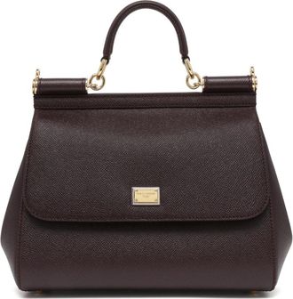 Dolce & Gabbana Grote Sicily Handtas - Dames - Handtassen - Bruin - ONE Size - Katoen - Tassen