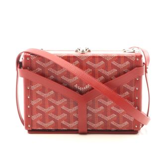 Goyard Minaudiere Trunk Shoulder Bag PVC Leather