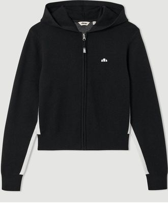 Ellesse Womens Laneisa Knitted FZ Hoodie - Black - Size: 14