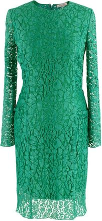Nina Ricci Green Dentelle Lace Long Sleeve Dress Size XS