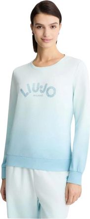 Liu Jo Maglia sfumata - Dames - Sweatshirts - Blauw - S - Hoodies & sweatvesten
