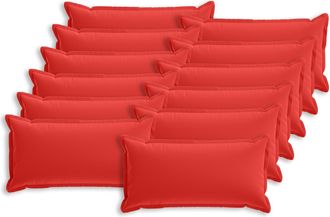 vidaXL Funda De Almohada 12 Uds. Houten Rojo 40 X 80 Cm Poli&eacute;ster Vidaxl