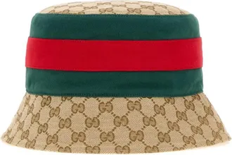 Gucci Beige GG Logo Bucket Hat
