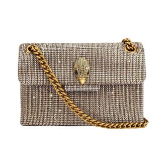 Kurt Geiger Mini Fabric Kensington Tas - Dames - Tassen - Geel - Maat: ONE Size Zijde