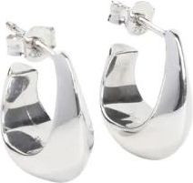 Christophe Lemaire Mini Oorstekers met Gebogen Hanger - Dames - Oorbellen - Grijs - ONE Size - Accessoires