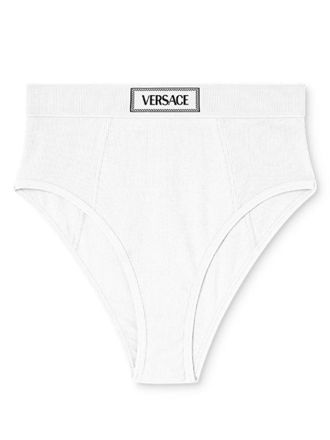 Versace White Logo Waist Brief