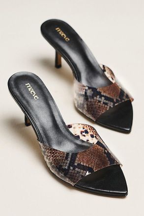Maeve PVC Pointed-Toe Mule Heels