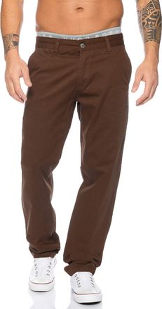 Rock Creek W29-W40 RC-2083 Mens Designer Chino Trousers Regular Fit - Brown - W36