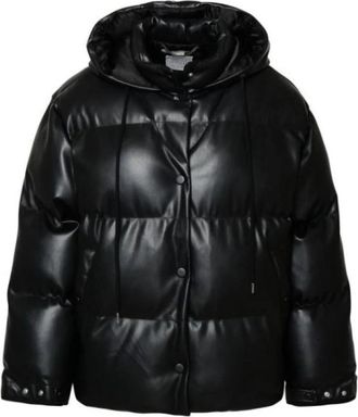 Stella McCartney Alter Mat Short Puffer Coat - Dames - Winterjassen - Zwart - 2XS - Leer - Jassen