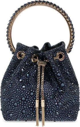 Jimmy Choo London Tassen, Dames, Blauw, ONE Size, Satijn, Bon Bon Bag