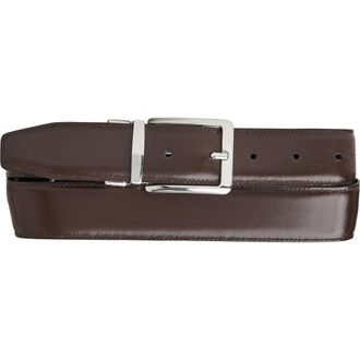 Bruno Magli Luca Leather Belt in Black/Dark Brown at Nordstrom Rack, Size 40