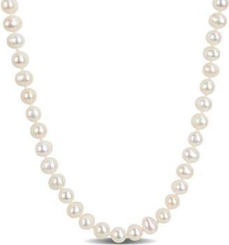 Delmar 6-7mm Cultured Freshwater Pearl Necklace in White at Nordstrom Rack