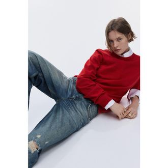 H&M Wide Leg Regular Waist Jeans in Denim Blue at Nordstrom, Size 16