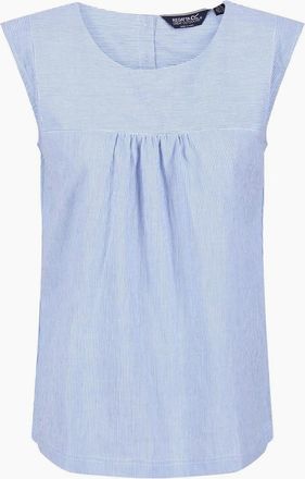 Regatta Womens Bridgidine Crew Neck Sleeveless Shell Blouse - Blue - Size: 12
