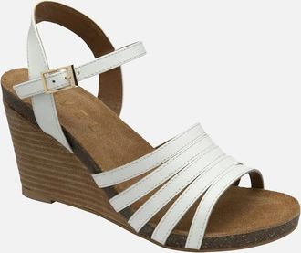 Ravel Womens Findon Womens Wedge Sandals - White - Size: 5