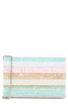 Kurt Geiger Acrylic Stripe Party Clutch in Multicolored at Nordstrom Rack
