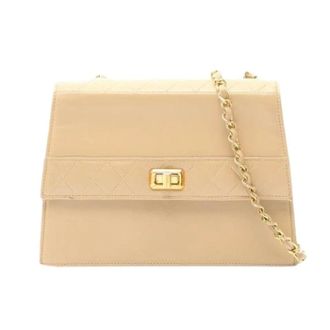 Chanel Pre-owned Matelasse Schoudertas - Dames - Pre-owned - Beige - Maat: ONE Size Leer