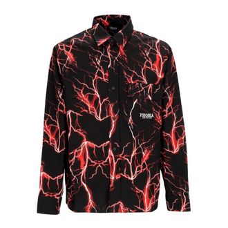 Phobia Archive All Over Lightning Shirt - Heren - Casual Overhemden - Veelkleurig - XL - Overhemden