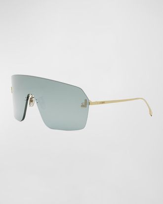 Fendi Men & apos;s Fendi First Metal Shield Sunglasses