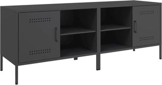 vidaXL Tv Cabinets 2 pcs Black 68x39x50.5 cm Steel Vidaxl
