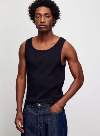 Only & Sons Mens Etched stripe Tank Top