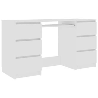 Berkfield Home Writing Desk White 140x50x77 cm Engineered Wood | Size: 140 x 50 x 77 cm