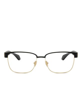 Versace rectangle-frame glasses - men - Metal - 57 - Black