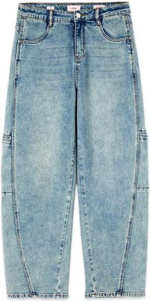 Oltre Straight Jeans - Dames - Loose Fit Jeans - Blauw - XL - Katoen - Jeans