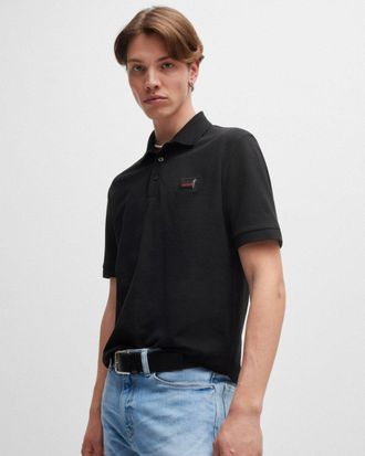 HUGO BOSS Hugo Dereso Gel Mens Polo Shirt - Black - Size X-Large