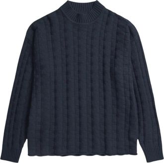 Norse Projects Katoen Kasjmier Gebreide Trui - Heren - Ronde hals truien - Blauw - L - Katoen - Truien & Vesten