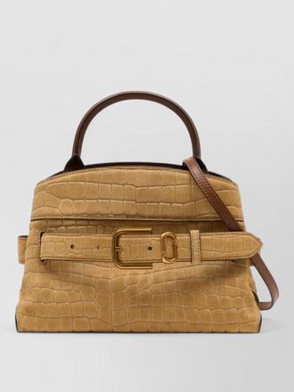 Marc Jacobs small croc effect leather shoulder satchel
