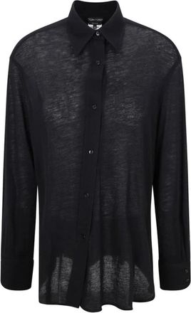 Tom Ford Cashmere Overhemd met Knoopsluiting - Dames - Overhemden - Zwart - 3XS - Overhemden
