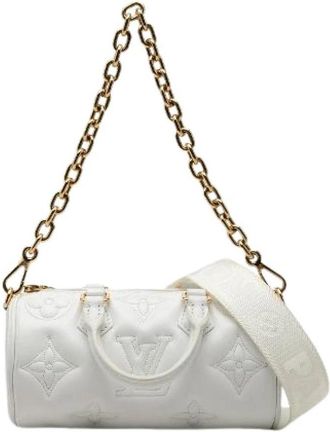 Louis Vuitton Pre-owned Bubblegram Papillon BB Handbag - Dames - Vintage Schoudertas - Wit - ONE Size - Leer - Vintage
