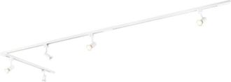 QAZQA Sistema de carril moderno con 5 focos blanco
