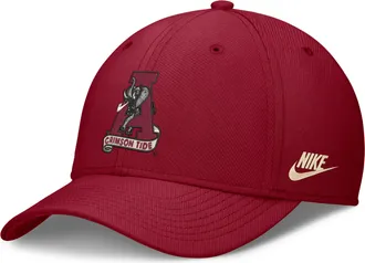 Nike Alabama Legacy Rise Vintage Nike Mens Dri-FIT College Hat in Red | NC0369WABV-SUH