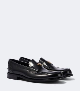 Prada Logo leather loafers