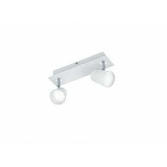 Trio Plaf&oacute;n Y Aplique 2 Focos Orientables Narcos Blanco Iluminaci&oacute;n
