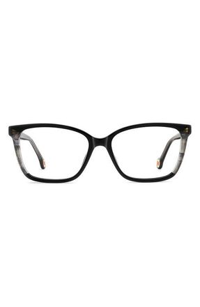 Carolina Herrera 53mm Rectangular Reading Glasses in Black at Nordstrom