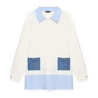 Fiorella Rubino Dames, Truien, Wit, Maat: XL Denim