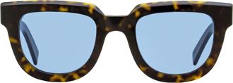 Retro Superfuture Serio Rounded Rectangle Acetate Sunglasses - Havana