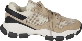 Prada Schoenen, Dames, Beige, 40 EU, Su&egrave;de, Sneakers van mesh en su&egrave;de