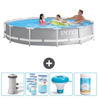 Intex Piscina Prism Frame Redonda - 366x76 Cm - 7-piezas Scb89