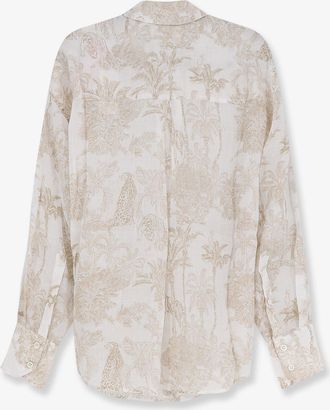 MC2 Saint Barth Womens Shirt Cristal Beige Ramie