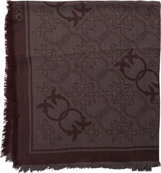 Pinko Scarves, female, Brown, Size: ONE SIZE Bordeaux Scarf Elegant Style