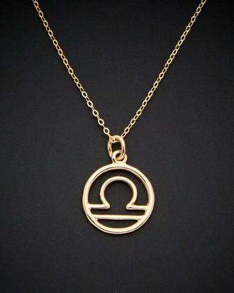 Italian Gold, Inc 14K Italian Gold Libra Zodiac Necklace