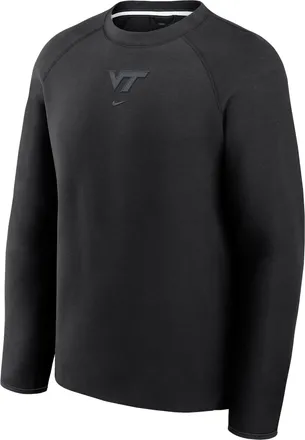 Nike Virginia Tech Tech Fleece Nike Mens College Soccer Sweatshirt in Black | ZM05L6E102VATH-BLK