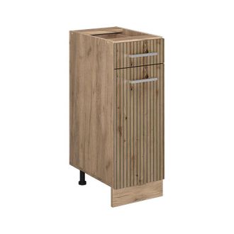 Vicco Mueble Bajo De Cocina R-line, Roble Artesanal, 30 Cm, Et Roble